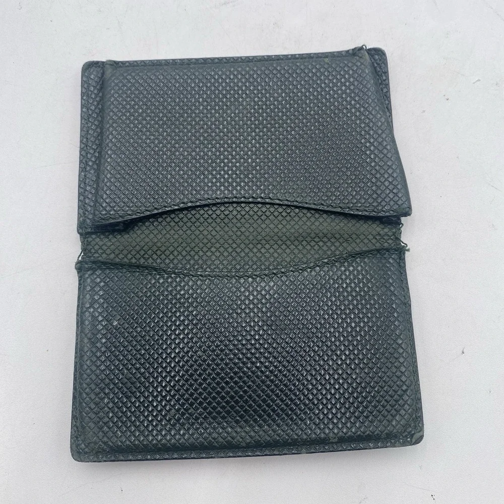 BOTTEGA‎ VENETA Green Intrecciato Leather Mens Bifold Wallet Italy Card SEE PICS
